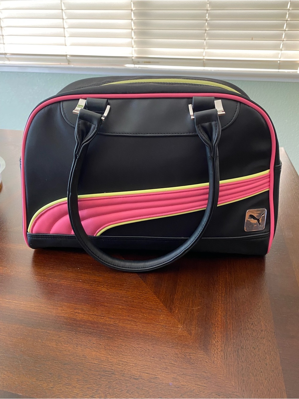 Puma Black with Pink and Yellow Accent bag